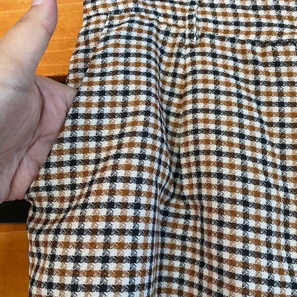 SHEIN Plaid Ankle Pants Size 0 Lightweight Cropped Trousers with Pockets - Picture 2 of 6